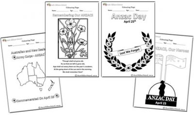 ANZAC Day Colouring Pages to remember our heroes