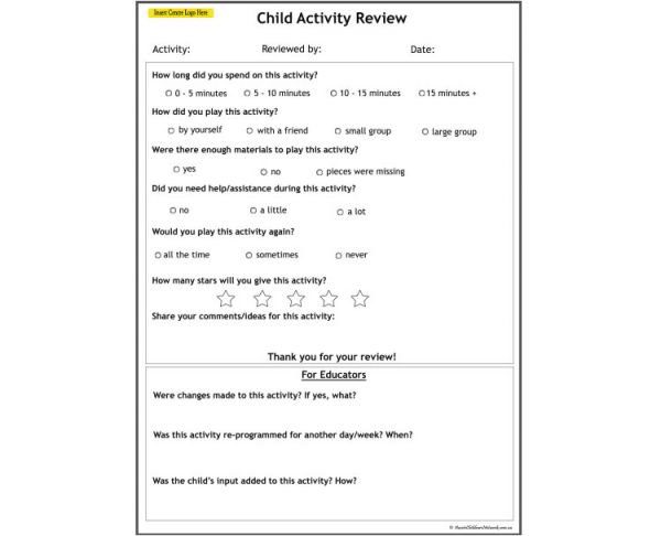 Child Activity Review