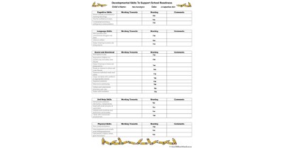 School Readiness Checklist Template