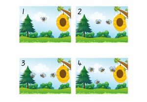 Bee Counting Cards