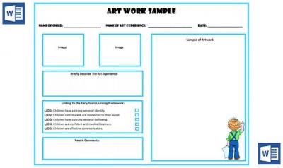 Art Work Sample Portfolio Template Now Available in MS Word