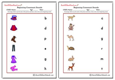 Consonants Beginning Sounds - Aussie Childcare Network