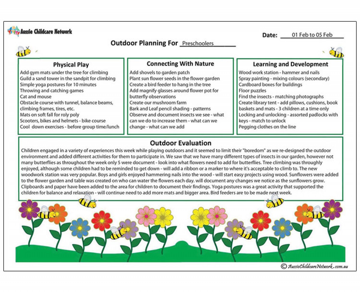 Outdoor Plan Aussie Childcare Network