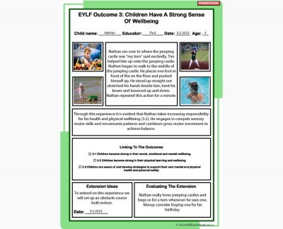 EYLF Outcome 3 Observation Version 2.0