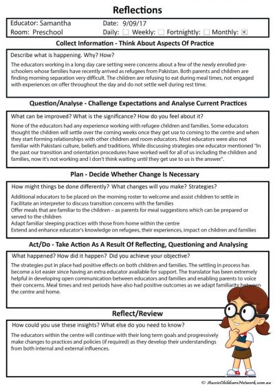 Educator Reflections Template