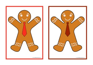 Gingerbread Man Colour Tie Matching 
