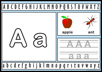 Alphabet Playdough Activity A, letter activity worksheets, learning alphabet for children, letter activities for preschoolers