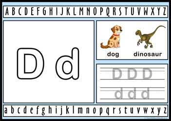 Alphabet Playdough Activity D, letter activity worksheets, learning alphabet for children, letter activities for preschoolers