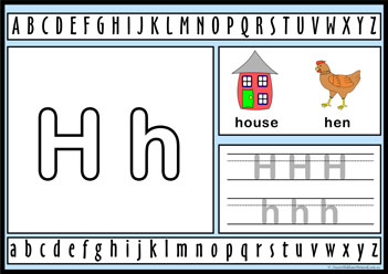 Alphabet Playdough Activity H, letter activity worksheets, learning alphabet for children, letter activities for preschoolers