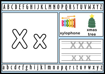 Alphabet Playdough Activity X, letter activity worksheets, learning alphabet for children, letter activities for preschoolers