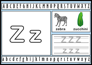 Alphabet Playdough Activity Z, letter activity worksheets, learning alphabet for children, letter activities for preschoolers