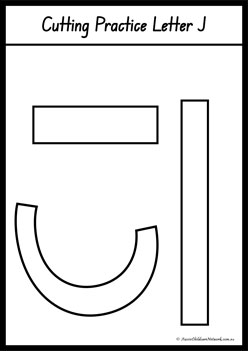 Alphabet Cut And Paste Letters J