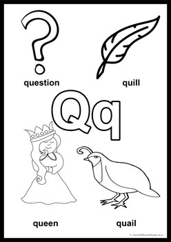 Alphabet Colouring Pages Q, learning alphabet worksheets for preschoolers, recognising letters a to z, colouring alphabet pages for children