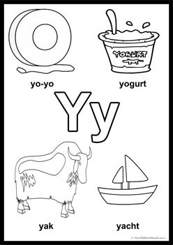 Alphabet Colouring Pages Y, learning alphabet worksheets for preschoolers, recognising letters a to z, colouring alphabet pages for children