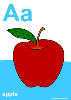 Alphabet Cartoon Posters A, alphabet pictures, alphabet displays, alphabet picture matching, alphabet classroom decorations, learning alphabet posters