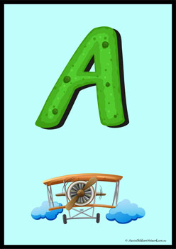 Alphabets With Pictures Poster A