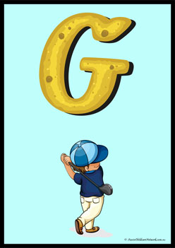 Alphabets With Pictures Poster G
