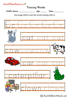 tracing letters worksheets