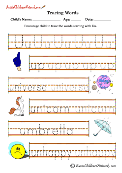 tracing worksheets for preschool