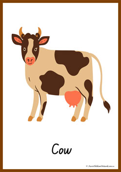 Animals Alphabet Poster C