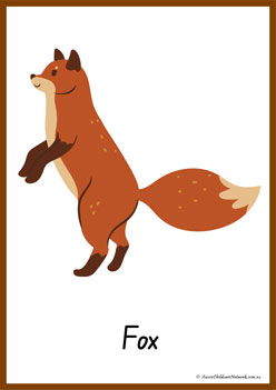 Animals Alphabet Poster F