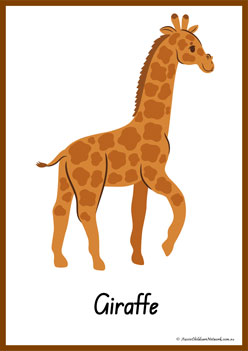 Animals Alphabet Poster G