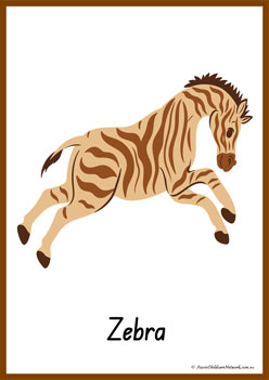 Animals Alphabet Poster Z