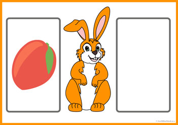 Bunny Picture 11,  alphabet picture letter match, matching picture and letters worksheets. alphabet worksheets for preschool, letter printables for kindergarten, letter matching skills for children,