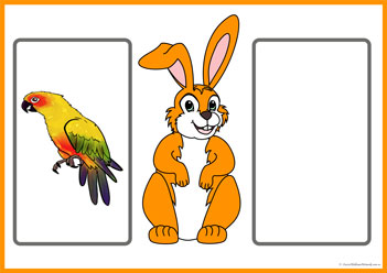 Bunny Picture 14,  alphabet picture letter match, matching picture and letters worksheets. alphabet worksheets for preschool, letter printables for kindergarten, letter matching skills for children,