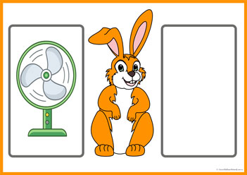 Bunny Picture 21,  alphabet picture letter match, matching picture and letters worksheets. alphabet worksheets for preschool, letter printables for kindergarten, letter matching skills for children,