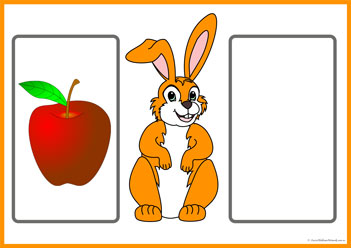 Bunny Picture 23, alphabet picture letter match, matching picture and letters worksheets. alphabet worksheets for preschool, letter printables for kindergarten, letter matching skills for children,