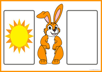 Bunny Picture 8,  alphabet picture letter match, matching picture and letters worksheets. alphabet worksheets for preschool, letter printables for kindergarten, letter matching skills for children,