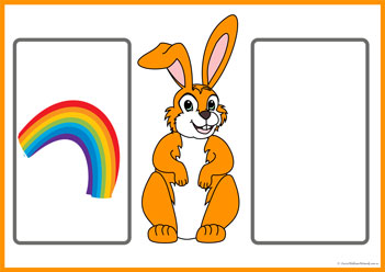 Bunny Picture 9,  alphabet picture letter match, matching picture and letters worksheets. alphabet worksheets for preschool, letter printables for kindergarten, letter matching skills for children,