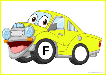 Car Wheels Alphabet Match F