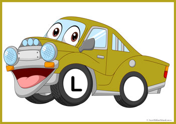 Car Wheels Alphabet Match L