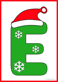 Christmas Alphabet Letters Posters E