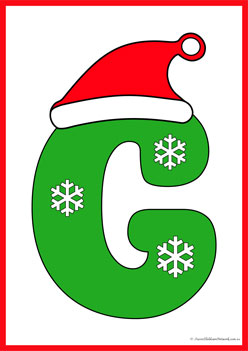 Christmas Alphabet Letters Posters G