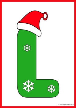 Christmas Alphabet Letters Posters L
