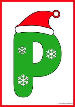 Christmas Alphabet Letters Posters P