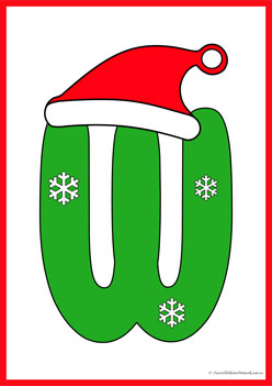Christmas Alphabet Letters Posters W