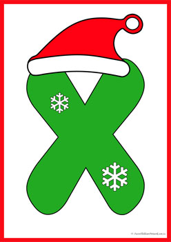 Christmas Alphabet Letters Posters X