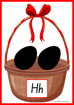 Easter Egg Alphabet Matching H