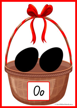 Easter Egg Alphabet Matching O