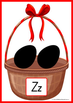 Easter Egg Alphabet Matching Z