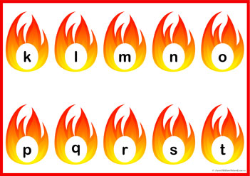 Firefighter Alphabet Match Set15, alphabet matching game printables