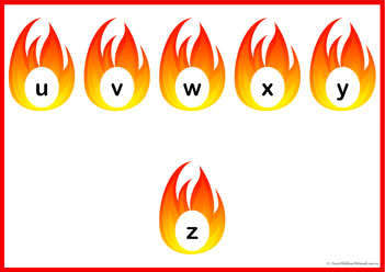 Firefighter Alphabet Match Set16, alphabet matching game pdf