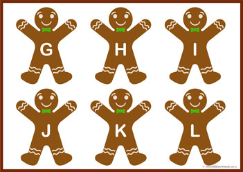 Gingerbread Letter Match All2