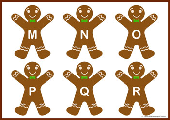 Gingerbread Letter Match All3