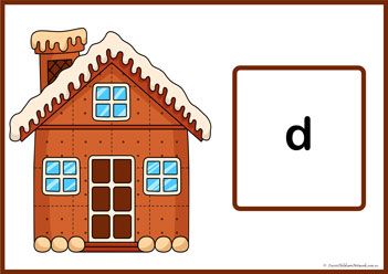 Gingerbread Letter Match D