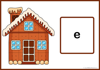 Gingerbread Letter Match E